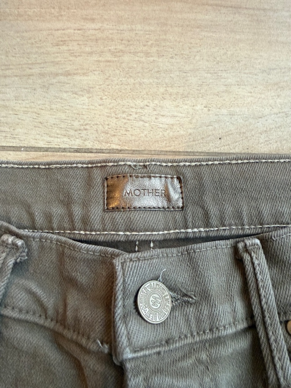 MOTHER Rascal Ankle Fray High-Waisted Straight Jeans Granola Preppy - Picture 5 of 10
